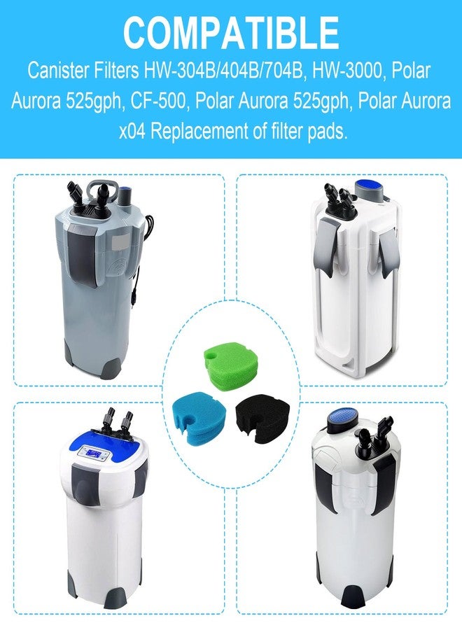 AGUNION 9-Piece Aquarium Filter Pads Replacement bio Sponge Compatible with SUNSUN HW-304B, HW-404B, HW-704B, HW-3000, and CF500 Filters. - Image 4